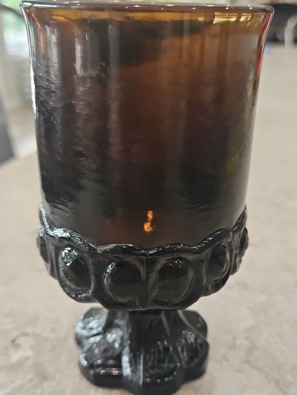 Vintage Franciscan Madeira Smoke Brown 1970 Goblet